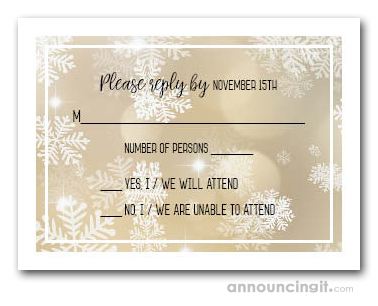 Falling Snowflakes RSVP Cards
