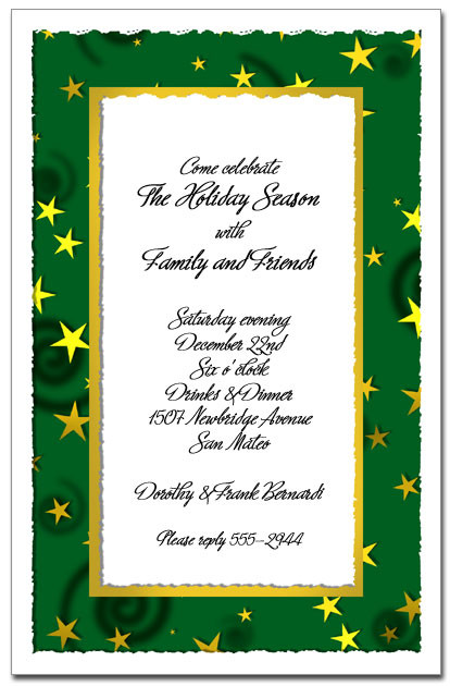 Gold Stars on Green