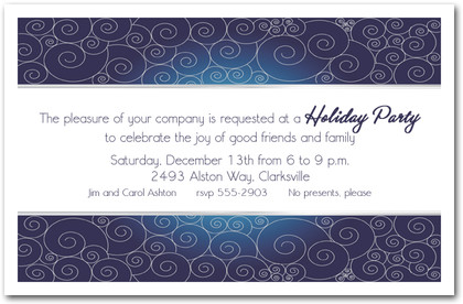 Silver Swirls on Midnight Blue