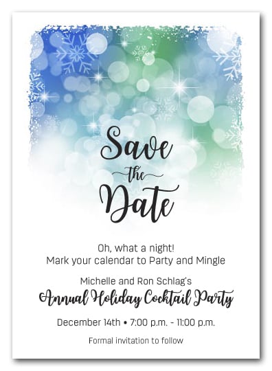 christmas party save the date cards