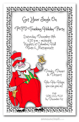 Dapper Mr. Santa Klaus Christmas Invitations