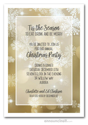 Falling Snowflakes Party Invitations
