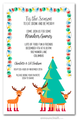 Reindeer Holiday Party Invitations