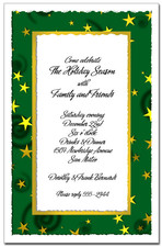 Gold Stars on Green