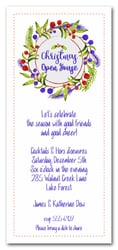 Hand Painted Floral Wreath Holiday Invitations