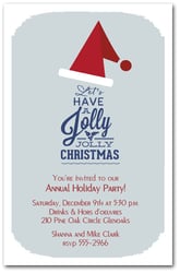 Jolly Jolly Holiday Christmas Hat Invitations