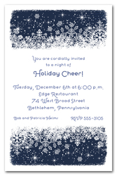 Midnight Snowflakes Holiday Invitations