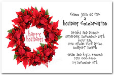 Red Poinsettia Wreath