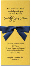Shimmery Gold Invitation & Navy