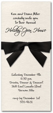 Shimmery White Invitation & Black