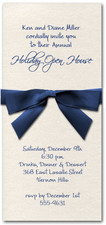 Shimmery White Invitation & Navy
