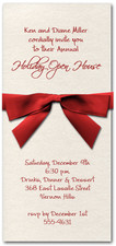 Shimmery White Invitation & Red