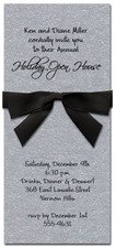 Shimmery Silver Invitation & Black