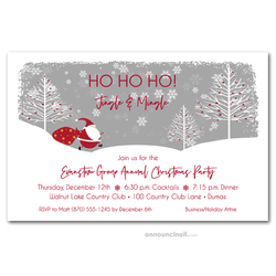 Santa's Trail Christmas Party Invitations