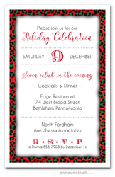 Holiday Leopard Print Party Invitations