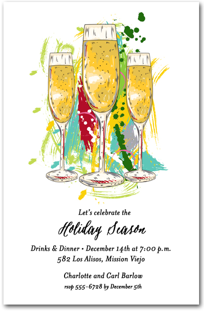 holiday champagne glasses