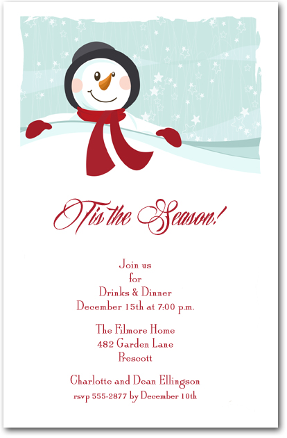 for invitation birthday reminder wording Party Scarf Invitations Snowman Red for invitation birthday reminder wording Party Scarf Invitations Snowman Red