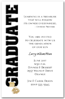 Black Graduate & Charm Graduation Party Invitations Black Graduate & Charm Graduation Party Invitations