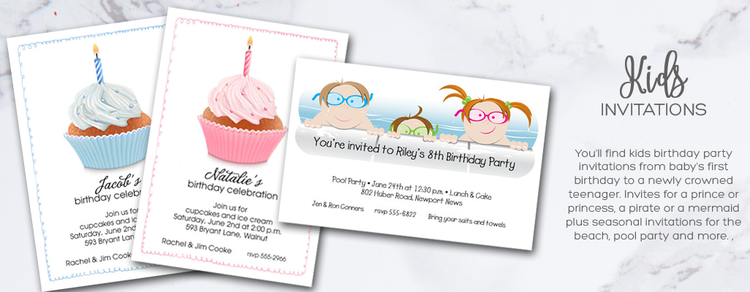 Children & Kids Birthday Invitations