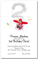 Soaring Red Plane Party Invitations