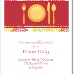 Placesetting and Floral Blooms Dinner Party Invitation