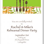 Placesetting on Twisted Vines Dinner Party Invitation
