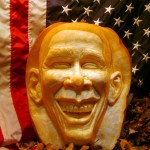 Carved Pumpkin President Barack Obama