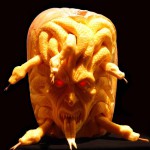 Carved Pumpkin Motorized Medusa