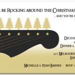 Guitar Rock Christmas Invitation