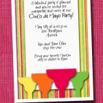 Margaritas on Bright Stripes Cinco de Mayo Party Invitations