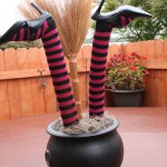 Witch Crash Halloween Decoration