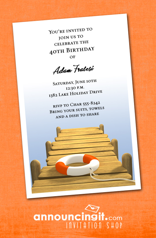 wedding invitation beach theme The Dock Party Invitations - wedding invitation beach theme