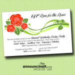 Stylized Roses Derby Party Invitations