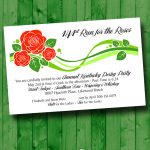 Stylized Roses Derby Party Invitations