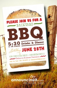 Billboard Hamburger BBQ Party Invitations at Announcingit.com