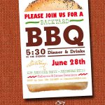 Billboard Hamburger BBQ Party Invitations