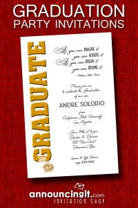 Grad Cap Tassel Charm Graduation Party Invitations at Announcingit.com