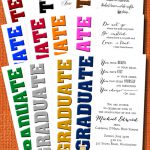 Grad Cap Tassel Charm Graduation Party Invitations