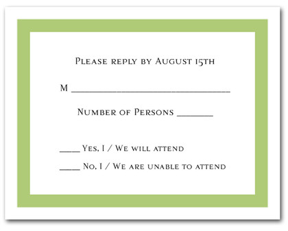 Kiwi Border RSVP Cards #5