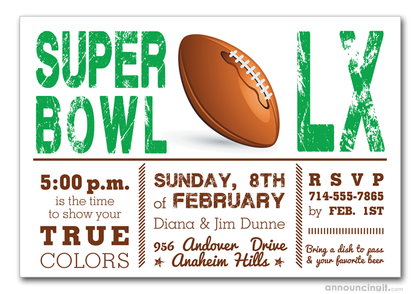 Super Bowl Showdown Party Invitations