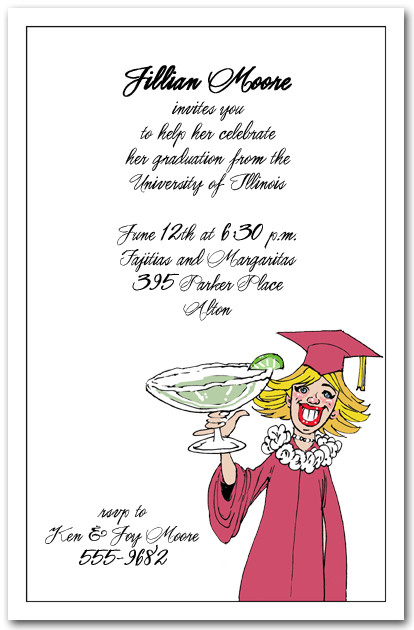 Humorous Graduation Party Invitation Wording 2