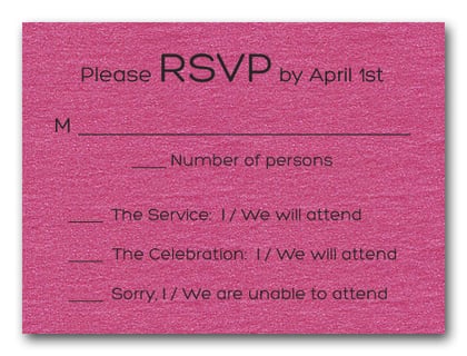 Shimmery Hot Pink Bold Bat Mitzvah RSVP