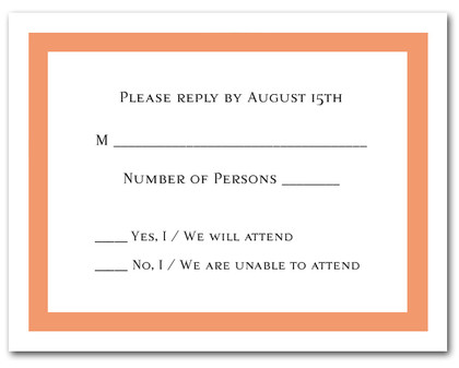 Celosia Orange Border RSVP Card #5