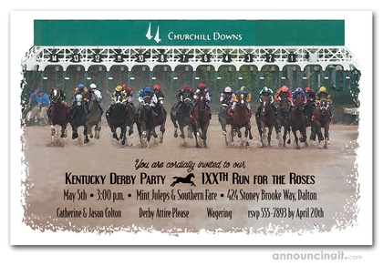 Churchill Starting Gate Derby Invitations