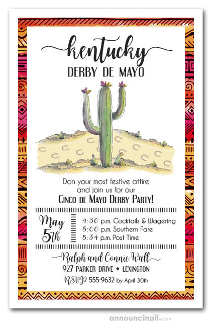 Cactus Kentucky Derby de Mayo Invitations
