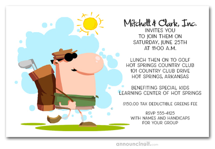 Day on the Links Golf Invitations