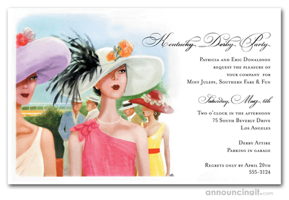 Derby Elegance Horse Race Invitations