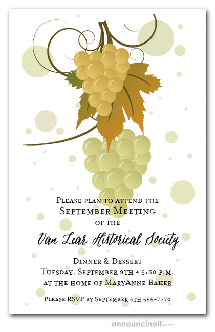 Fall Grape Clusters Invitations