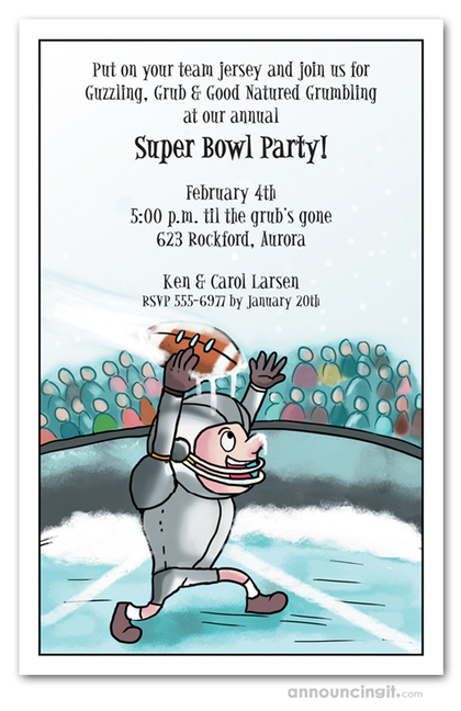 Frozen Touchdown Super Bowl Invitations