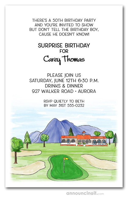 Clubhouse Golf Outing Invitations